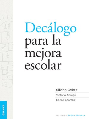 cover image of Decálogo para la mejora escolar
